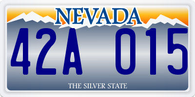 NV license plate 42A015