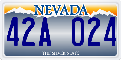 NV license plate 42A024