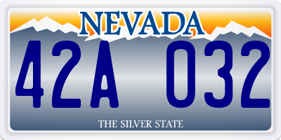 NV license plate 42A032