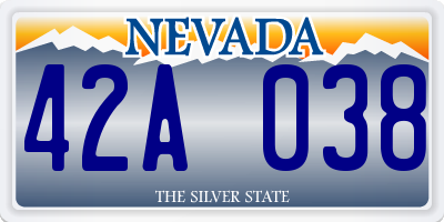 NV license plate 42A038