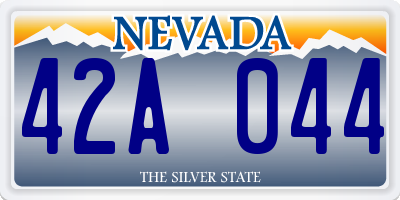 NV license plate 42A044