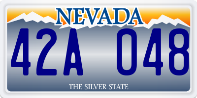 NV license plate 42A048