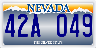 NV license plate 42A049