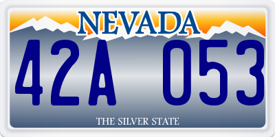 NV license plate 42A053