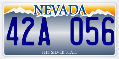 NV license plate 42A056