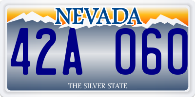 NV license plate 42A060