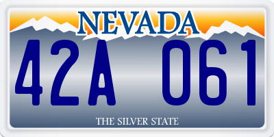 NV license plate 42A061