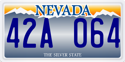 NV license plate 42A064