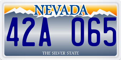 NV license plate 42A065