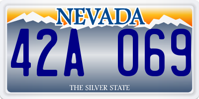 NV license plate 42A069