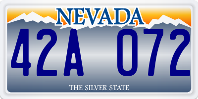 NV license plate 42A072