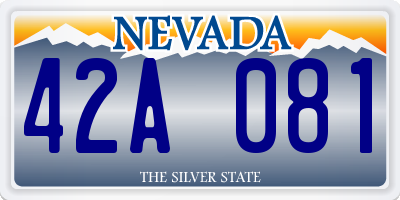 NV license plate 42A081