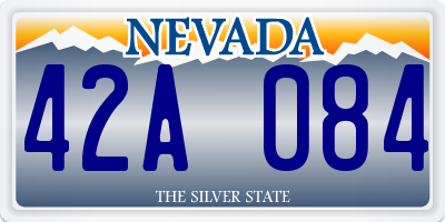 NV license plate 42A084