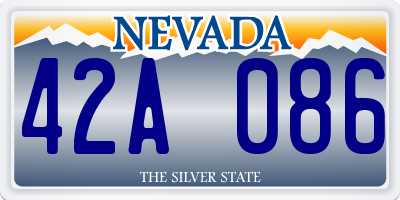 NV license plate 42A086