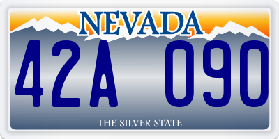 NV license plate 42A090
