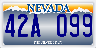 NV license plate 42A099