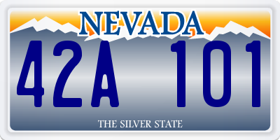 NV license plate 42A101