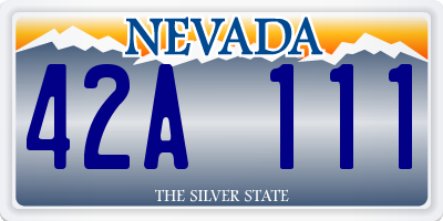 NV license plate 42A111