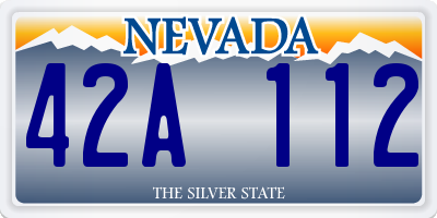 NV license plate 42A112