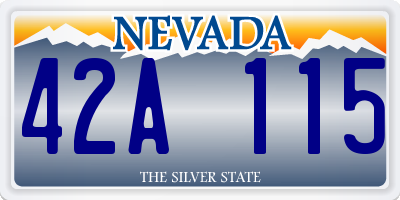NV license plate 42A115