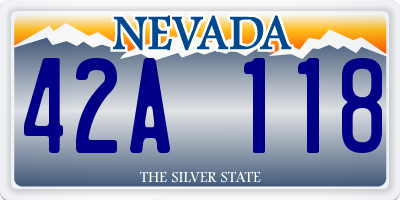 NV license plate 42A118