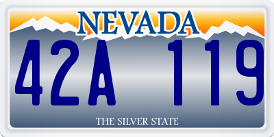 NV license plate 42A119