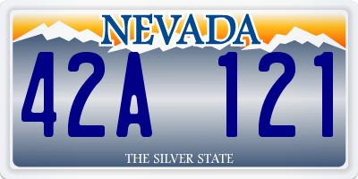 NV license plate 42A121