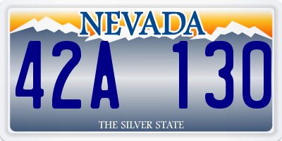 NV license plate 42A130