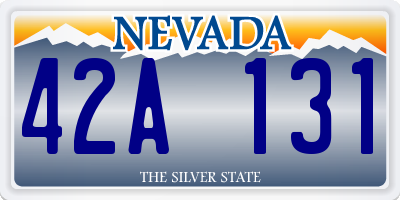 NV license plate 42A131