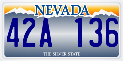 NV license plate 42A136