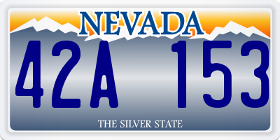 NV license plate 42A153