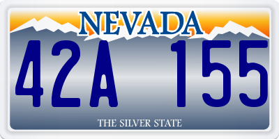 NV license plate 42A155