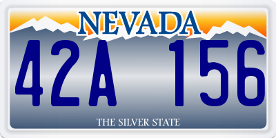 NV license plate 42A156