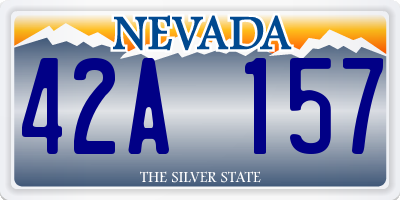NV license plate 42A157