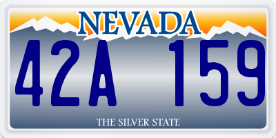 NV license plate 42A159