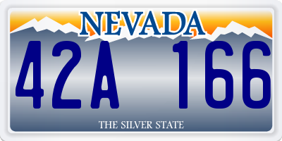 NV license plate 42A166