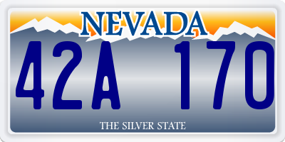 NV license plate 42A170