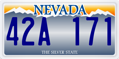 NV license plate 42A171