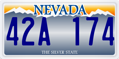NV license plate 42A174