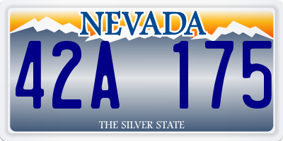 NV license plate 42A175