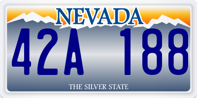 NV license plate 42A188