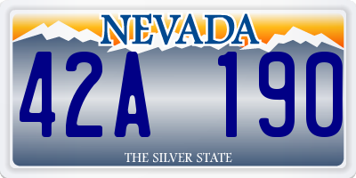 NV license plate 42A190