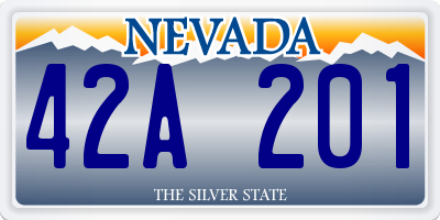 NV license plate 42A201