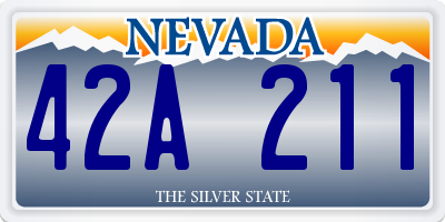 NV license plate 42A211