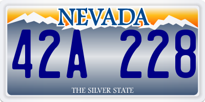 NV license plate 42A228