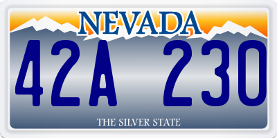 NV license plate 42A230