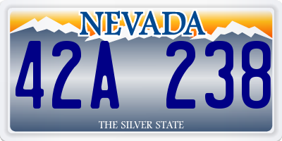 NV license plate 42A238