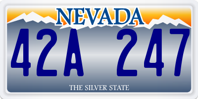 NV license plate 42A247