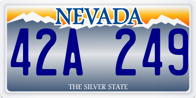 NV license plate 42A249