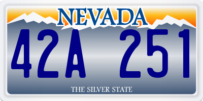 NV license plate 42A251